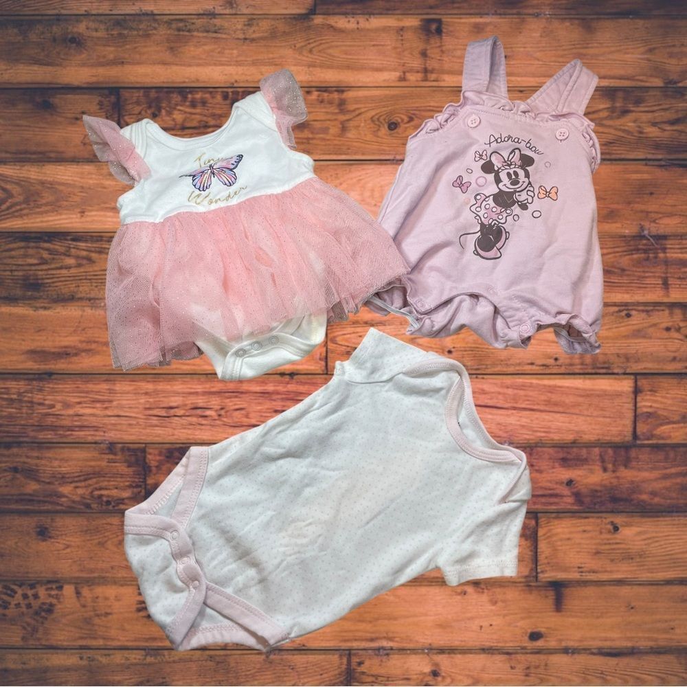 5 for $25🔥Set Of 3‎ Baby Girl Clothing Pieces Size 0-3